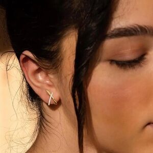 #95 14k Gold and Silver Earrings